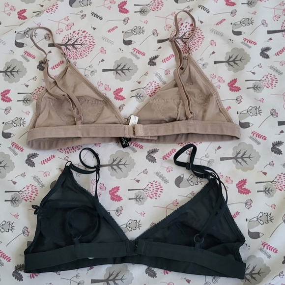 ‼️3/$20 Nude and Teal Bralettes with Crochet Detailing - Picture 2 of 3